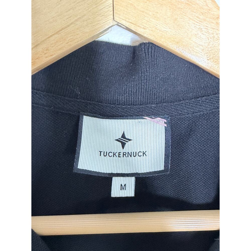 TUCKERNUCK Pique May Polo Dress Black Sz M $148 {3D2} - Picture 4 of 5